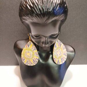 Afrocentric Earrings / Wooden Earrings / Handmade Earrings